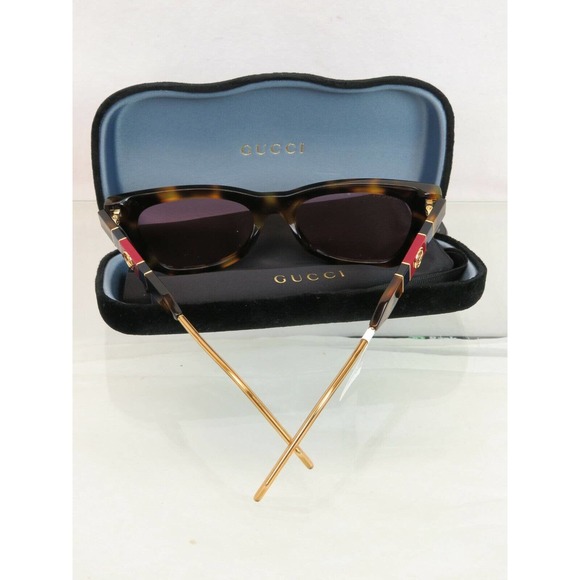 NWT GUCCI GG 0598S-003 NOVELTY HAVANA FRAME PINK LENS GG WEB LOGO SUNGLASSES main image 6